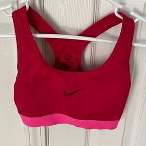 Nike Pink Sports Bra Moisture-Wicking Racerback